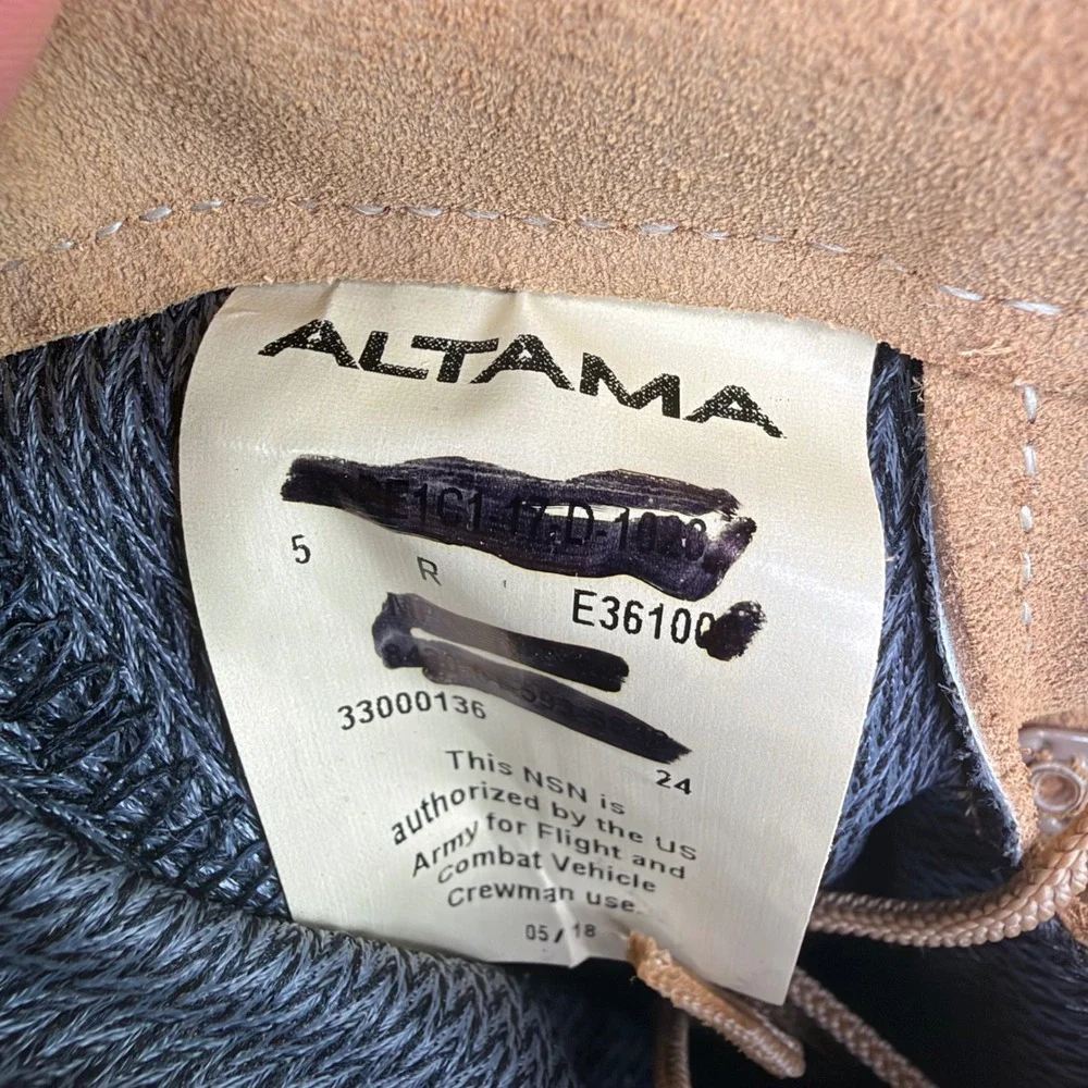 Altama Combat Boots Suede Tan Mens 5 R